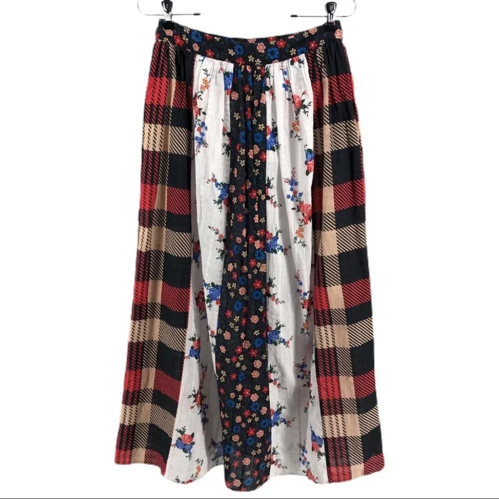 Anthropologie Red & White Layered Maxi Skirt | New With Tags - Picture 7 of 11